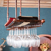 Wine Rack, Wine Rack a soffitto attaccatura del supporto di bottiglia del vino Porta bicchiere vino rosso Upside Holder Giù calice Coppa gancio Mensola for Kitchen decorazione della barra Rack, 60cm (