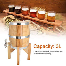 Botte di vino, Wine Keg, Botte ispirata al vintage, Contenitore per barile da barile da vino da bar in legno di quercia da interno in acciaio inossidabile da 3 litr(Legna)