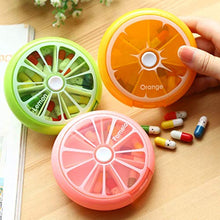 EmNarsissus Portapillole Portatile di Forma Rotonda Piccola Scatola per Pillole Portatile per 7 Giorni da Viaggio settimanale con Custodia per Tablet