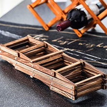 Portabottiglie in legno pieghevole a 10 scomparti Portabottiglie per bottiglie di vino Portabottiglie per vino Tavolo Portabottiglie da terra Scaffale per vino Scaffale per vino legno Controsoffitto