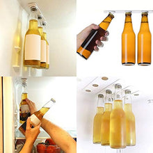 Modulabile Salva spazio Multifunzione 3pcs portabottiglie da birra Loft da birra Portabottiglie magnetico Portabiti per frigorifero Organizzare strisce porta magneti