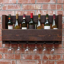 LLT Wine Rack, Della Novità Della Decorazione Della Parete Rack, Wine Rack Vetro Mensola Montato Porta Legno per il Vino Europeo Vetro Vino Retro Hanging Shelf 70 × 33 × 12Cm