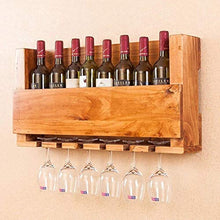 YZ-YUAN Armadi per Vino Portabottiglie Creativo in Legno massello Appeso a Parete Porta Calice Bar Decorazione della Parete della casa Archiviazione del Telaio