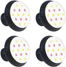 Uva rosa modello giallo limone Pomelli per Porta Set di 4 Pomelli per Mobili Manopole per Cassetti Cucina Armadio Vetro