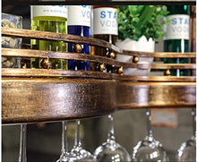 Portabottiglie Portabottiglie da vino, Portabicchieri da vino a mensola, Portabicchieri da vino, Portabicchieri da vino, Portabicchieri da champagne, Portabottiglie da soffitto a soffitto (Dimension
