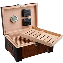 Cigar Box, Cigar Humidor, Portatile Cigar Humidor, Legno di Cedro Cigar Box, Grande capacità può Tenere 100 Alta qualità (Size : 38x29x16cm)