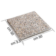 VERDELOOK Piastra in graniglia per Sostegno ombrellone, Colore Grigio, Misure 50x50x3,5 cm