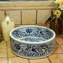 Lavabo da appoggio in Ceramica Fatto a Mano con Fiori in Porcellana, lavabo da appoggio in Ceramica