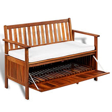 Panchina da giardino, in legno di acacia massiccio, 120 x 63 x 84 cm