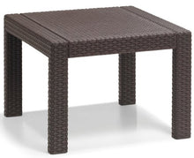 Allibert Rosario Balcony, Set di mobili da giardino, da 2 poltrone e 1 tavolino in plastica, simil-vimini, cuscini, colore antracite (P P Antracite)