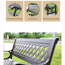 Household Products Panchina per Esterni in ghisa di Alluminio, Panca da Balcone con bracciolo Schienale, Sgabello per la Decorazione della casa, per Veranda/Parco/Cortile