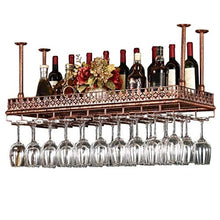 LYLSXY Scaffale per Vino, Portabici per Vino Portamonete in Metallo Scaffale per Vino Stoccaggio, Black Bronze Wine Goblet Stemware Cremagliera in Vetro, Hanging Wine Glass Holder Bar Decorazione Dis