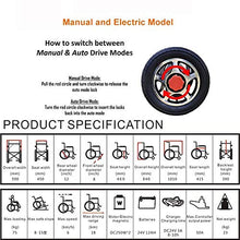 Accessori per la casa Anziani Disabili Sedia a rotelle elettrica Lega di alluminio Batteria al litio Pieghevole Anziani leggeri Disabili Sedia a rotelle elettrica automatica (batteria Liion 20A)