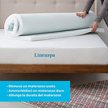 Linenspa 5cm Topper per materasso con memory foam gel rinfrescante e copertura lavabile, Piazze francese, 140 x 200 cm