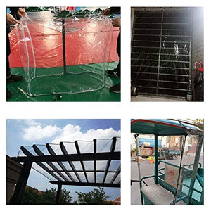 MTYLX Telo Multiuso per Esterni, Telo in Pvc Trasparente Trasparente con Occhielli per Auto da Campeio 400G / M²,un,3X5M