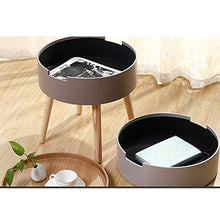 WALNUTA Comodino da Camera da Letto Piccolo Semplice Comodino Moderno Nordico per cameretta per Bambini Simpatico tavolino Rotondo Stretto con Doppio cassetto