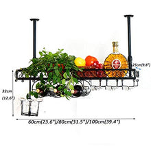 Wine Rack, cremagliera del vino supporto di vetro di vino di cristallo del pendente creativo Altezza regolabile a soffitto Hanging Rack Wine Bottle Holder Metallo Ferro Vetro di vino a Bar Kitchen Clu