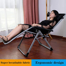 Sedia reclinabile pieghevole, sedia reclinabile regolabile lounge lounge patio con cuscino di supporto lombare e supporto tavolino 600lbs