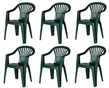 MAURY'S Set Sedie da Giardino Kona in Polipropilene Colore Verde 55 X 53 X 82 Cm (6)