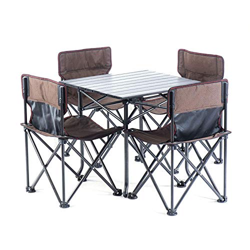 AWJ Tavolo Portatile Tavolo da Giardino Pieghevole Leggero Campeggio all'aperto sedie da Tavolo Pieghevoli Portatili Set con Borsa per Il Trasporto, per Campeggio all'aperto campe