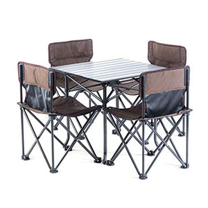 AWJ Tavolo Portatile Tavolo da Giardino Pieghevole Leggero Campeggio all'aperto sedie da Tavolo Pieghevoli Portatili Set con Borsa per Il Trasporto, per Campeggio all'aperto campe