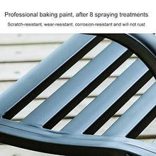 Panca da giardino panchina, panca per esterno in metallo resistente alle intemperie e protezione solare, robusti mobili in ferro battuto sulla terrazza con braccioli, per cortile 120L x 56W x 78H cm