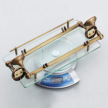 SWNN Bathroom Shelves Scaffale da Bagno in Rame Antico Doppio di Lusso Leggero