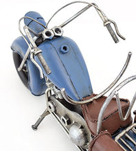 BRUBAKER Portabottiglie per Vino - Motocicletta Blu - Decorazione in Metallo - Portabottiglie con Biglietto d'Auguri - Regalo del Vino