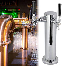 Rockyin Acciaio Inossidabile Birra Torre Rubinetto a Due Punte Tap Facile Installazione Birra Rubinetto