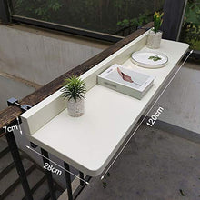 LWZ Tavolo Galleggiante da Parete salvaspazio da Balcone per Studio, Tavolo da Bar Pieghevole per Esterni, Nero/Bianco