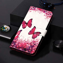 Custodia per iPhone 12 Pro/iPhone 12 Max Flip 3D in morbida pelle PU antiurto, con supporto magnetico per carte di credito, custodia protettiva in silicone TPU, con farfalla rossa