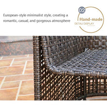 Set di Mobili da Giardino per Esterni, Combinazione di 5 Pezzi Set di Sedie in Vimini per Conversazioni con Poggiapiedi E Tavolino Set di Mobili da Giardino per Tutte Le Stagioni