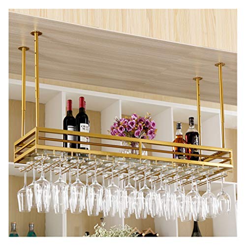 CCFENG portabicchieri Vino, Supporto di Vetro Vino mobilia, Appeso Supporto di Vetro di Vino, banco di Mostra, cremagliera del Vino, Appeso Titolare Calice (Color : A, Size : 100 * 35CM)