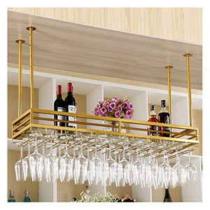 CCFENG portabicchieri Vino, Supporto di Vetro Vino mobilia, Appeso Supporto di Vetro di Vino, banco di Mostra, cremagliera del Vino, Appeso Titolare Calice (Color : A, Size : 100 * 35CM)