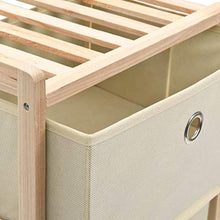 Kshzmoto Moderno e Pratico Armadio Contenitore, Mobile Contenitore in Legno di Cedro Beige 32 x 26 x 93 cm - con 5 cestini Intrecciati