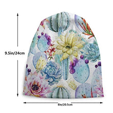 zhouyongz Fiore di Cactus Pianta Fresca Pittura ad Acquerello 5 Confortevole Berretto da siepe per Bambini, Classico Berretto da siepe in Maglia