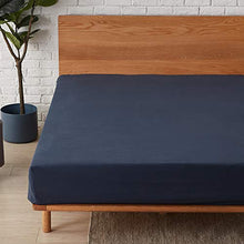 Hansleep Lenzuolo sotto con Angoli 90x200cm profondità al Massimo 38cm, Lenzuola di Cotone Imitazione in Microfibra Adatto a Ogni Letto Singolo - Antipieghe & Traspirante, Blu Navy, Oeko-Tex®