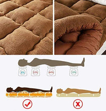 Materasso con Letto Matrimoniale futon e Singola Pieghevole e rotolati materassi per Pavimenti più Alti 10cm futon Trapuntato spazi spazi per Il Campeggio Picnic Balconi/B: Brown / 90x200cm Evo