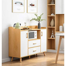 XMSIA Armadio della Credenza della Cucina Credenza a Buffet Cabina Armadio da Cucina Console con Console con cassetti Armadio di Stoccaggio in Legno (Color : Wood, Size : 120x34x97cm)
