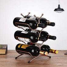 LHQ-HQ Wine Rack, 3 Strati impilabile Wine Rack - Classic Wine Rack - Adatto for Bar, armadi, dispensa, ECC - 6 Bottiglie, Metal