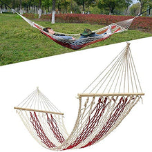 LHAHGLY Camping Hammock 190x80 cm Campeggio all'aperto Amaca Amaca Cotone Corda AW Swing Letto Appeso Giardino Patio Max Carico 100KG Amaca Portatile Sedia pigra Support hamac Bois