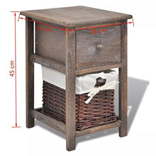 Comodino, Comodino in Legno in Legno di paulonia per l'home Office per Il Soggiorno della Camera da Letto