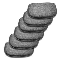 AMARE Home - Set di 6 cuscini in feltro reversibile, 40 x 39 cm, grigio scuro/grigio chiaro. Attenzione: imbottitura migliorata