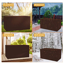 Copertura Mobili Giardino Impermeabile, Copertura Tavolo Giardino 210D Oxford Rivestimento PU, Resistente allo Strappo Anti-UV Antivento Stoffa Copertura Tavolo Giardino,152 * 104 * 71cm