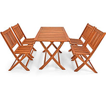 Deuba Set da Pranzo Sydney Light Giardino 4+1 Pezzi Tavolo e sedie Esterno Legno Acacia Certificato FSC terrazzo Balcone