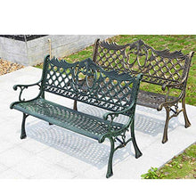 GaoF Panchina da Giardino per Esterni, mobili da Esterno in ghisa, panchina da Veranda, panchina da terrazza per Il Tempo Libero in Ferro antiruggine, Adatta per Ponte/Prato/Strada