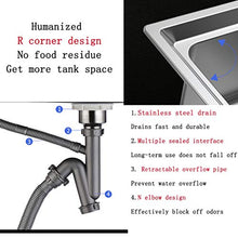 YUESFZ Lavabi Lavandino Argento Lavamani Lavello A Grande capacità Lavello per Hotel E Ristorante Lavabo Quadrato in Acciaio Inossidabile con Scolapiatti (Color : Silver-C, Size : 80 * 45)