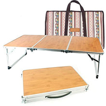 GUIPING Piccolo Pieghevole Tavolo da Pranzo all'aperto Pie Tavolo Pieghevole all'aperto Barbecue Bamboo Tavolo da Bamboo Camping Tavolo Portatile Mobili semplici
