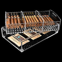 Scatola Porta Sigari Grande capacità Trasparente scatola di sigaro acrilico Contenitore di riparazione del contenitore di riparazione del contenitore sigillato Regalo da uomo Umidificatori Humidor