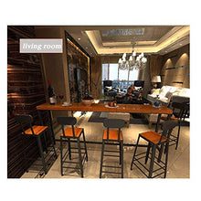 MMWYC Sgabello Cucina Sedia/Bar Stool/Alto Sgabello/Seat/Bar Sedia, Moderno Stile Industriale/Solido Gambe in Legno e Sedia di Ferro, for Counter/Cafe/Cucina/Colazione/Pub & Conserva